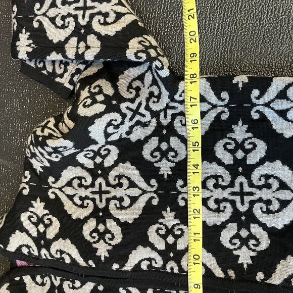 Neve Merino Wool Womens M Geometric Cardigan Jacket Warm Winter Artsy Office - Picture 6 of 9